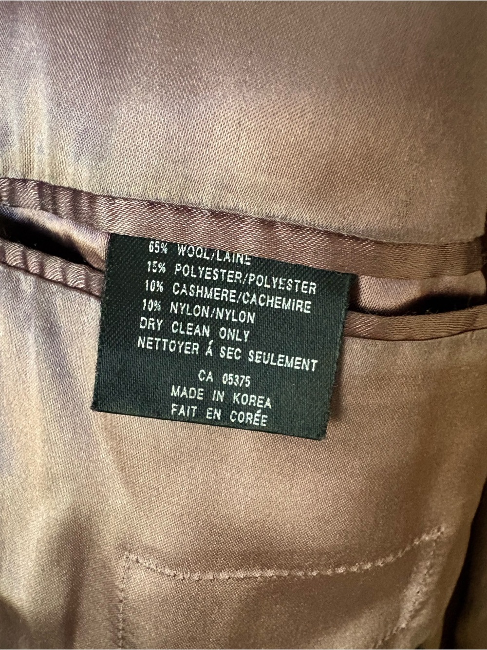 Vintage Wool Cashmere Oversized Coat Size 44 XL Italian Fabric Heavyweight Fall - Picture 12 of 16